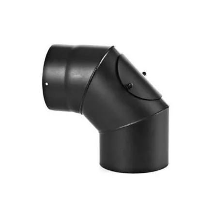 Vastagfalú füstcső könyök,120/90, 1,5 mm vastag