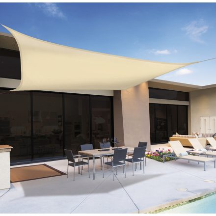 Sun-Net Kit napvitorla, poliészter, 3,6 x 3,6 m, bézs