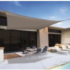 Sun-Net Kit poliészter napvitorla, 3,6 x 3,6 m, barna