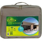 Sun-Net Kit poliészter napvitorla, 3,6 x 3,6 m, barna