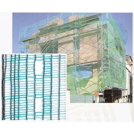 Állványvédő háló, 3 m x 50 m, zöld-fekete 
