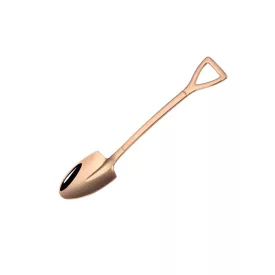 Kávéskanál, ásó alakú, bronz, 12 cm
