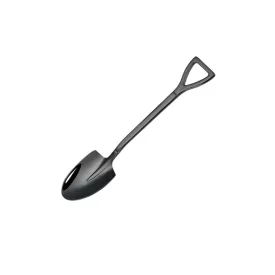Kávéskanál, ásó alakú, fekete, 12 cm