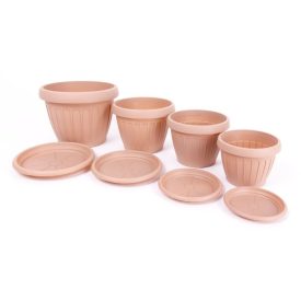 Dália virágcserép, mogyoró