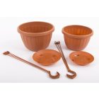 Stella akasztható virágcserép, terrakotta