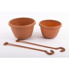 Stella akasztható virágcserép, terrakotta