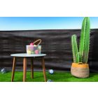 Recynet szőtt árnyékoló háló gomblyukakkal, 1,5 m x 10 m, barna