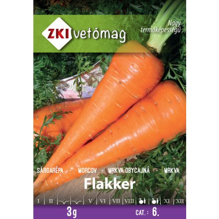Flakker sárgarépa vetőmag, 3 g