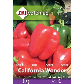 California Wonder paprika vetőmag, 0,4 g