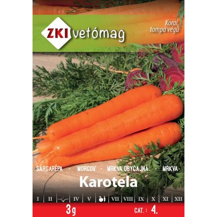 Karotela sárgarépa vetőmag, 3 g