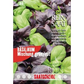   Basilikum mischung bio dinamikus bazsalikom vetőmag, zöld/piros