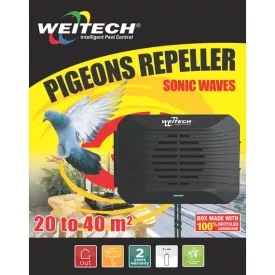 Weitech ultrahangos galamb/madárriasztó, 20-40 m2