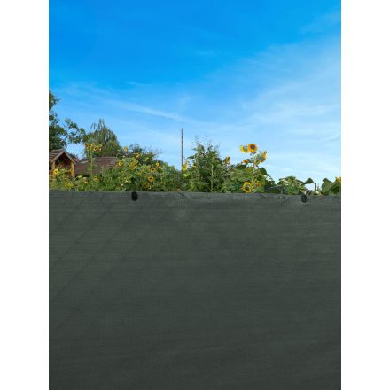 Nort Recynet szőtt árnyékoló háló gomblyukakkal, 1,5 m x 50 m, antracit