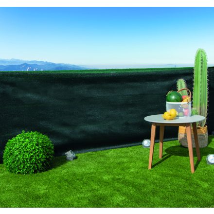 Recynet szőtt árnyékoló háló gomblyukakkal, 1,5 m x 10 m, világoszöld