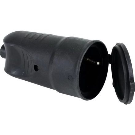 Földelt gumi dugalj fedéllel