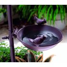 Birdy Swim egyedi megjelenésű fém madáritató, barna 