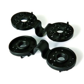   Fixatex kerek rögzítő kapocs szőtt árnyékoló hálókhoz, 10 darab, fekete  