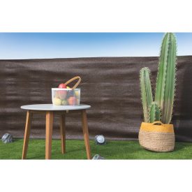   Recynet szőtt árnyékoló háló gomblyukakkal, 1,5 m x 50 m, barna, 120 g/m2 