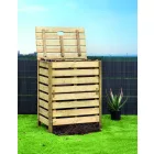 Natur Compost környezetbarát fa komposztáló, 80 x 50 x 100 cm, natúr