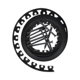   Kerti ágyásszegély szett, flexibilis, 3,8 cm x 10 m, grafitszürke 