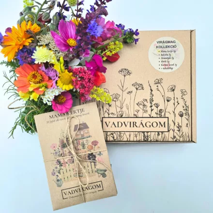 Ajándék kertészeknek-kartondobozos-5 tasak, 21g virágmag