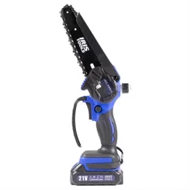   Iris Tools ITCM-100 Akkus olajozós láncfűrész 21V 15cm ágvágó szett (táska+fűrész+2akku+töltő)