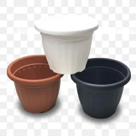 Dísz cserép, 20 cm, antracit