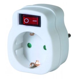 Hálózati alj, 1 utas, kapcsolós 